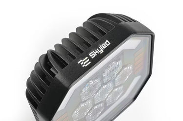 Lampa robocza SKYLED Aura Q35F kwadratowa 9-32V 35W 3500Lm pomarańczowa/czerwona z homologacją R10/R65/R148