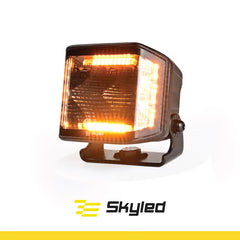 Lampa robocza LED SKYLED DARK ILLUSION FLASH QF70F 10-30V 70W z światłem ostrzegawczym R65