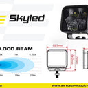 Lampa robocza LED SKYLED DARK ILLUSION Q20F 10-30V, 20W, 1920 lm, światło rozproszone