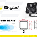 Lampa robocza SKYLED DARK ILLUSION Q40F 10-30V 40W, światło rozproszone, R10