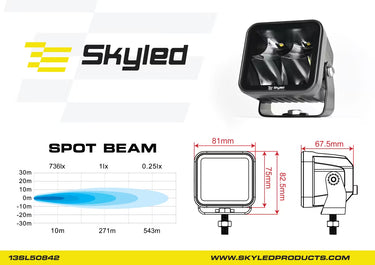 Lampa robocza SKYLED DARK ILLUSION Q40S 10-30V 40W skupione światło