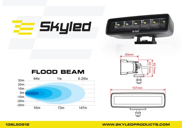 Lampa robocza SKYLED DARK ILLUSION R30F 10-30V, 30W, 2880 lm, światło rozproszone