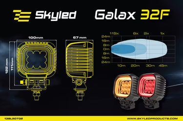 Lampa robocza SKYLED GALAX 32F 9-32V 32W rozproszona z światłem pozycyjnym