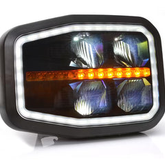 Lampa zespolona pługowa prawa LED (światło drogowe, mijania, pozycyjna, DRL, dynamiczny kierunkowskaz) 12/24V W188D