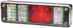 Lampa zespolona tylna lewa 24V, 3 klosze białe i 1 czerwony, LED z kierunkowskarem żarówkowym