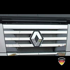 Listwy ozdobne ze stali nierdzewnej do górnego grilla Renault Magnum
