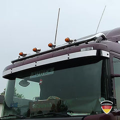 Listwy ozdobne ze stali nierdzewnej V2A do osłony przeciwsłonecznej Scania seria 4 i R (płaski dach)