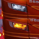 Dodatkowo światła pozycyjne LED białe/pomarańczowe do reflektorów dalekosiężnych Scania R/S 2016-2022