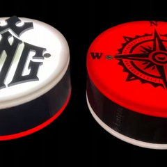 Mysie uszy 3D LED białe-czerwone King 24V (para)
