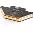 Narożna lampa ostrzegawcza SKYLED 196x104 mm, stroboskop, pomarańczowe światło, 18 LED, R10, R65, IP67