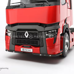 Narożniki pod zderzak czarne z LED do Renault T (2014-2021, 2021+) - komplet