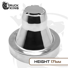 Osłona piasty tylnej felgi Scania 22,5" ze stali nierdzewnej, PCD 335mm