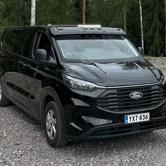 Osłona przeciwsłoneczna Ford Transit Custom / VW T7 z lampami Strands Dark Knight i LED bar Nuuk 20"