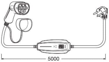 AKCESORIA BATTERYCHARGE PORTATILE TYPE 2 7 PIN 16A 5M 3,6KW LADOWARKA MOBILNA DO SAMOCHODU ELEKTRYCZNEGO SZT OSRAM , Przewód ładowania, pojazd elektryczny Image 2