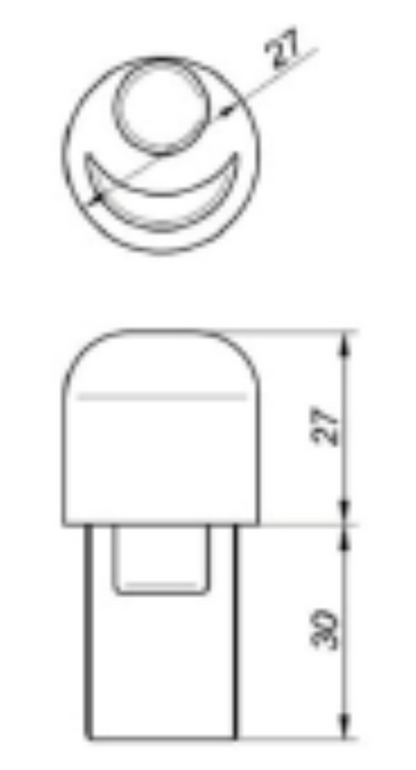 Adapter Górny FI27 Mosiądz Image 2