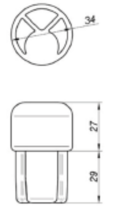 Adapter Górny FI34 Mosiądz Image 2