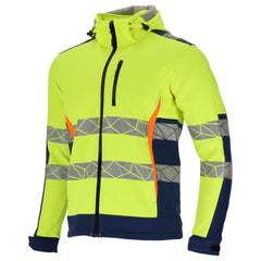 KURTKA SOFTSHELL OSTRZEGAWCZA ŻÓŁTO-NIEB., "S", CE, LAHTI Image 1