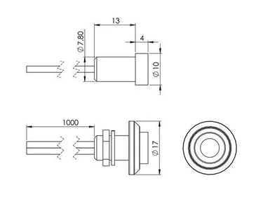 Komplet 5 szt czerwonych lampek LED 24V do kabiny burdelówki Image 5
