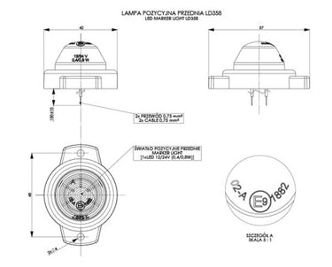 Lampa Obrysowa Pojedyncza LED Biała (LD 358) Image 2