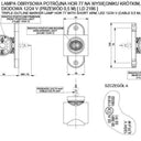 Lampa Obrysowa Potrójna na Wysięgniku Prostym, Krótkim LED Image 2