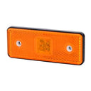 Lampa Obrysowa Prostokątna z Odblaskiem LED Pomarańczowa (LD 161/4) Image 1