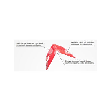 OCHRANIACZ PASA TRANSPORTOWEGO STABILO MINI OTWARTY CZERWONY 01-R/S Image 2