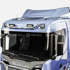 Orurowanie nad osłonę przeciwsłoneczną do SCANIA NG z wiązką elektryczną i uchwytami na 4 odbiorniki ze światłami obrysowymi LED Image 1