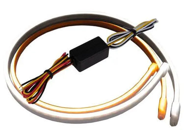 Pasek LED 60 cm biały + pomarańczowy z funkcją kierunkowskazu, 24V Image 2
