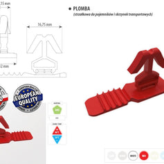 Plomba  (strzałkowa do pojemników i skrzynek transportowych) 1000 sztuk Image 1