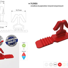 Plomba  (strzałkowa do pojemników i skrzynek transportowych) 1000 sztuk Image 1