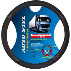 Pokrowiec kierownicy 44-46 czarny czerwona nić TIR GT SPORT Image 1