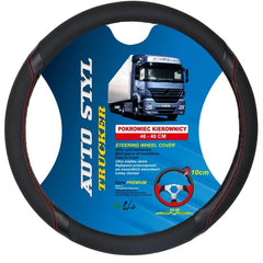 Pokrowiec kierownicy 46-48 czarny czerwona nić TIR GT SPORT Image 1