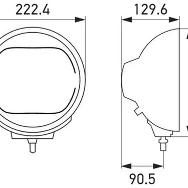 Reflektor HELLA Luminator Chrom FULL LED 12/24V, z listwą chłodzącą, ECE 25 Image 2