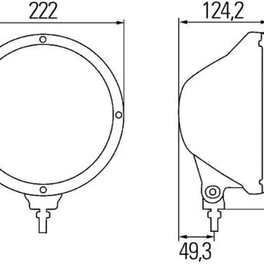 Reflektor Hella Rallye 3003 niebieskie szkło, z pozycją W5W Image 2
