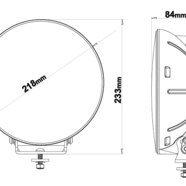 Reflektor SKYLED Cosmo 9X 9" | 120W | 12200 lm | Zasięg 938 m | Światło pozycyjne biało-pomarańczowe | Homologacja R112, R7, R10 Image 3