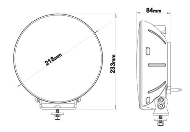 Reflektor SKYLED Cosmo 9X 9" | 120W | 12200 lm | Zasięg 938 m | Światło pozycyjne biało-pomarańczowe | Homologacja R112, R7, R10 Image 3