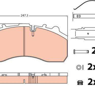 TRW Zestaw klocków hamulcowych, hamulce tarczowe GDB5067 Image 2