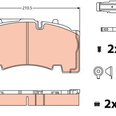 TRW Zestaw klocków hamulcowych, hamulce tarczowe GDB5093 Image 2
