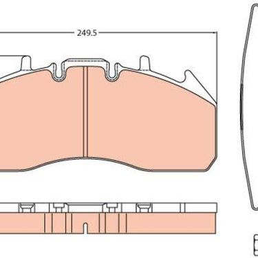TRW  Zestaw klocków hamulcowych, hamulce tarczowe GDB5096 Image 2