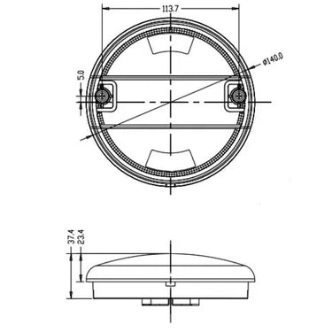 Tylna lampa LED (hamburger) SKYLED Image 3