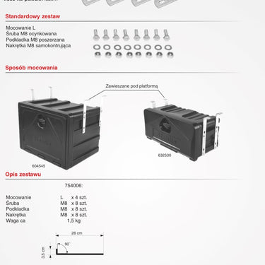 Zestaw montażowy skrzyni „500-4” typu L-6 754006 Image 4