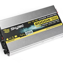 Przetwornica SKYLED 1000W z USB, 12V DC/220-240V AC, pełny sinus