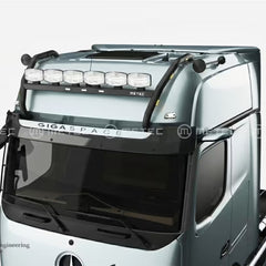 Rama dachowa Crossbar do Mercedes Actros MP5/L(proCab) GigaSpace, z wiązką elektryczną, uchwytami na 6 odbiorników oraz światłami obrysowymi LED, Czarna