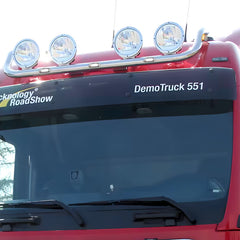 Rama dachowa do MAN TGS, TGL, TGM, TGA (LX/TM) ze stali nierdzewnej z wiązką elektryczną, 4 wspornikami i 5 diodami LED