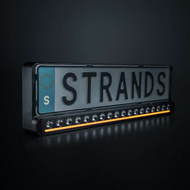 Ramka pod rejestrację z LED BAR STRANDS Nuuk D-Line 20" - światła pozycyjne białe/pomarańczowe