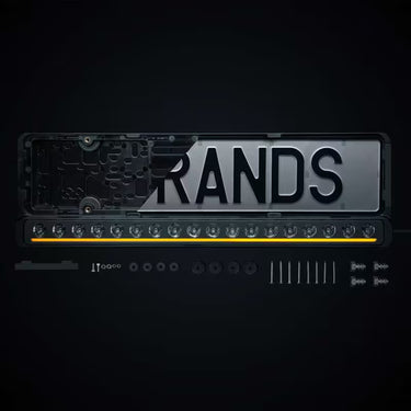 Ramka pod rejestrację z LED BAR STRANDS Nuuk D-Line 20" - światła pozycyjne białe/pomarańczowe