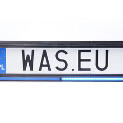 Ramka przednia tablicy rejestracyjnej W253 z niebieskim światłem LED