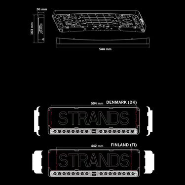 Ramka tablicy rejestracyjnej NUUK E-LINE DUO DK LED 8800 lm 10-36V ECE R149