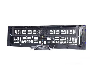 Ramka tylna tablicy rejestracyjnej W253 z niebieskim światłem ostrzegawczym i oświetleniem LED