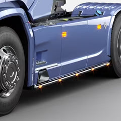 Ramy boczne 3750mm ze stali nierdzewnej z oświetleniem LED 2x5 do Scania R i S 2016-2019